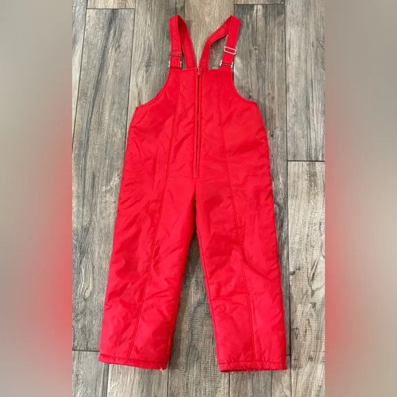 Sears Vibrant Red Kids Overalls - Picture 1 of 5
